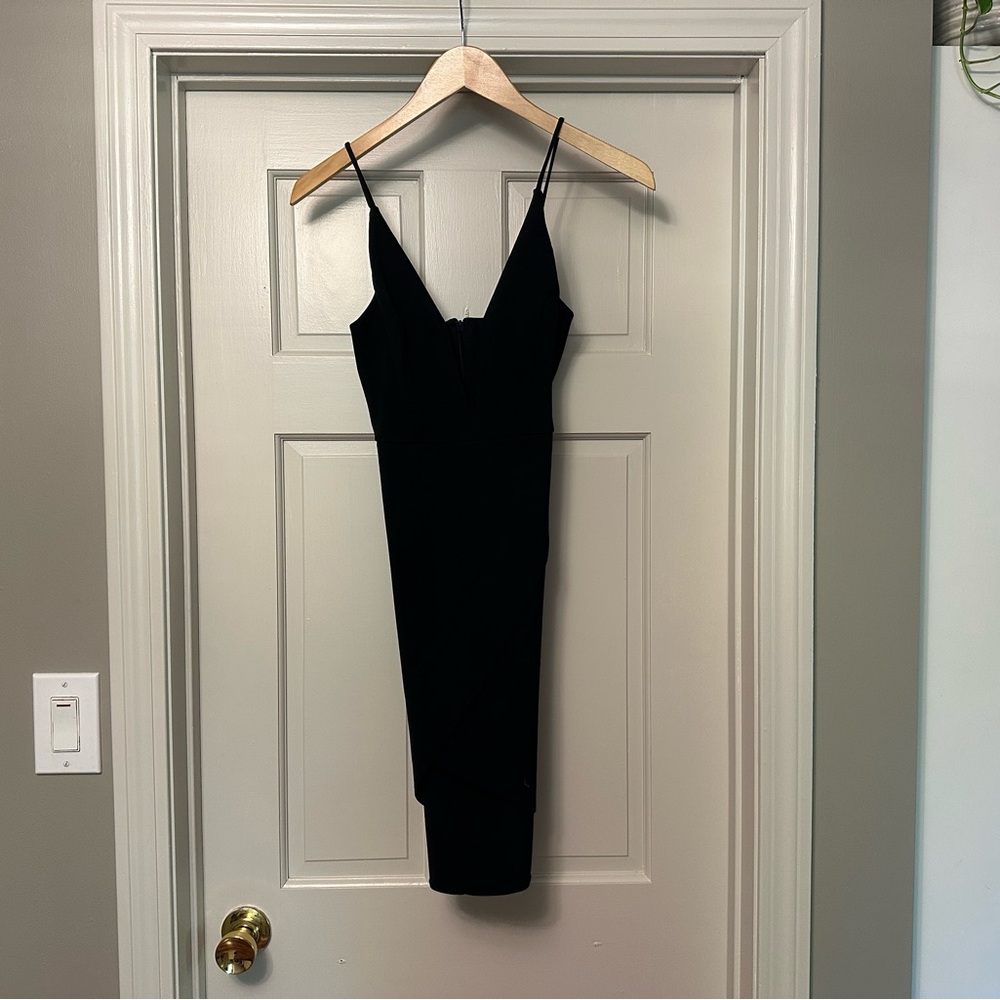 Lulu's Classic Black Strapless Dress